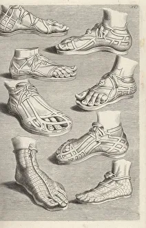 17th Century Prints: Roman leather footwear and sandals