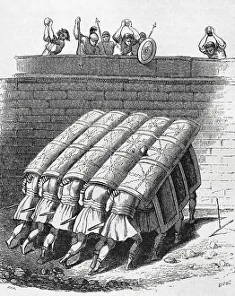 Shields Prints: Roman legions in testudo or tortoise formation