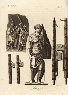 Images Dated 27th January 2020: Roman lictors in toga and laurel wreath