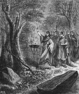 Images Dated 1st November 2012: Roman lightning exorcist attending to a tree