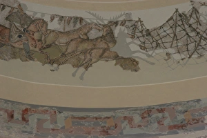 Images Dated 25th February 2006: Roman Mausoleum in Centcelles. Detail of mosaics. Constanti