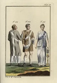 Spalart Prints: Two Roman men wearing the dalmatic (tunic)