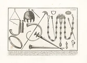 Rattles Prints: Roman military musical instruments