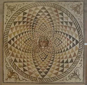 Mathematics Collection: Roman mosaic with Dyonysius head