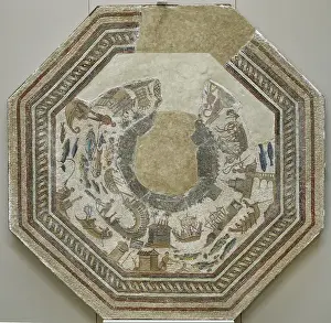 Cruz Prints: Roman mosaic. Port scenes. 3rd -4th century. From Vega Baja