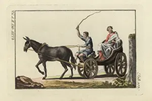 Chariot Prints: Roman one-horse chariot known as the Rheda