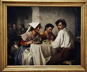 In a Roman Osteria, 1866, by Carl Heinrich Bloch (1834-1890)