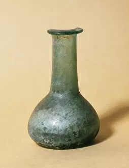Ointment Gallery: Roman period. Small jar for ointments. Lacrymatory. Glass. F