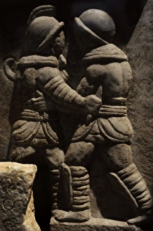 Images Dated 27th February 2013: Roman relief of gladiatorial combat