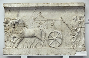 Actium Gallery: Roman relief from a monument of Battle of Actium. Early Impe