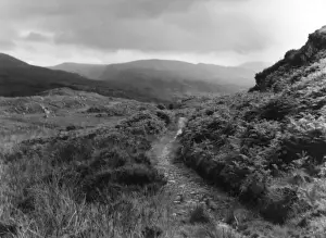The Roman road between Bettws- y-Coed and Dolwyddelan, Caernarvonshire, Wales