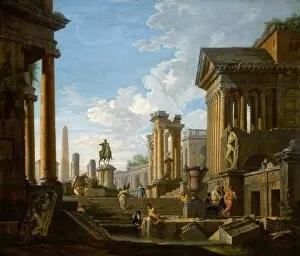 Images Dated 9th September 2010: Roman Ruins and Figures