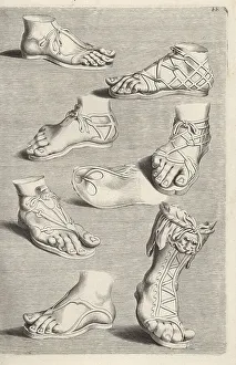 17th Century Prints: Roman sandals and footwear