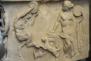 Roman sarcophagus. About 140 AD. Marriage of Dionysus and Ad