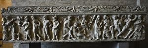 Images Dated 29th December 2012: Roman sarcophagus. About 140 AD. Orestes and Iphigenia among