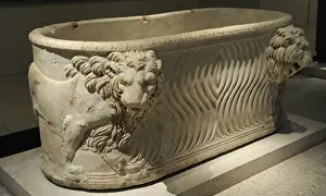 Rule Prints: Roman sarcophagus with lions. 3rd century BC