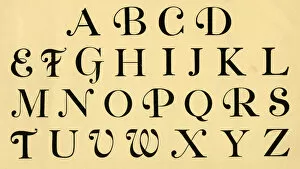 Script Gallery: Roman script alphabet, upper case A-Z