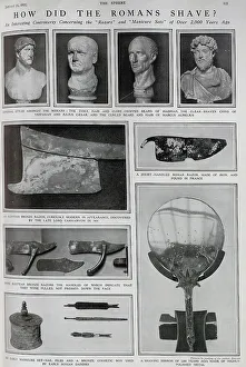 Shaving Prints: Roman shaving items