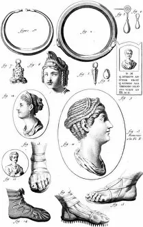 Images Dated 19th October 2011: Roman Shoes & Jewellery