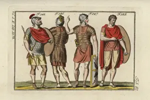 Spalart Prints: Roman soldiers with scale armor, shield, leather