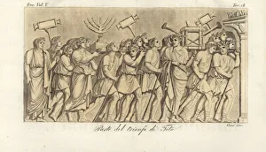 Titus Collection: Roman soldiers with spoils of war on the Arch for Titus