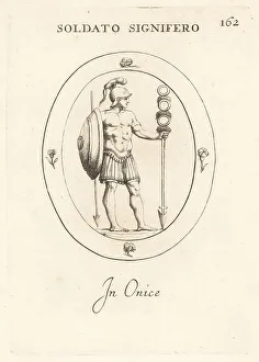 Signum Prints: Roman standard bearer with the cohort's standard