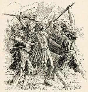 Roman Standard bearer (throwing the eagle)