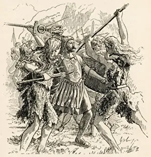 Loss Prints: Roman Standard bearer (throwing the eagle)