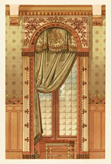 Curtains Gallery: Roman-style wall hanging, circa 1900