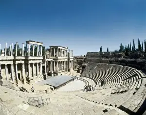 Extremaduran Prints: Roman Theatre in Merida. 16 -15 BC. SPAIN. M鲩da