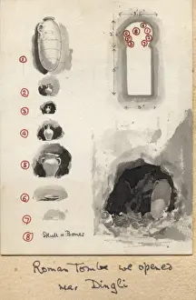 Art Work Prints: A Roman Tomb, near Dingli, Malta