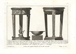 Vineyard Prints: Roman tripods and sacrificial brazier