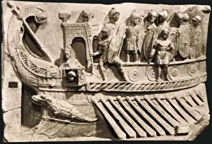 Fortuna Prints: Roman war bireme (1st c. AD). Roman art. Early