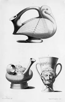 THREE ROMAN WINE VESSELS