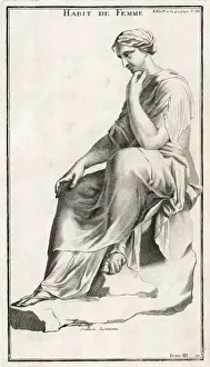 Buttoned Prints: Roman Woman
