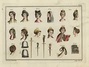 Headdresses Collection: Roman womens hairstyles, veils, bonnets, hair