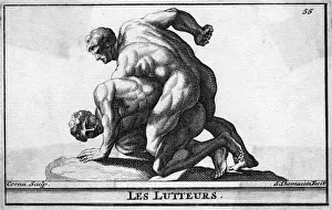 Wrestlers Prints: Roman Wrestling