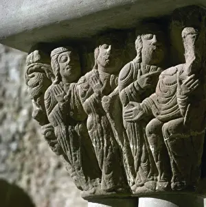 Figured Prints: Romanesque art. Spain. Monastery of San Juan de la Pena. Cap