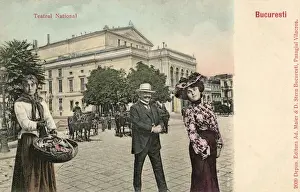 Bucharest Prints: Romania - Bucharest - The National Theatre