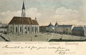 Images Dated 22nd March 2011: Romania - Cluj-Napoca - Main Square and Church