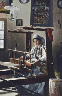 Chemise Gallery: Romanian Woman - making fabric
