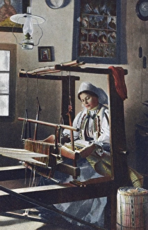 Chemise Gallery: Romanian Woman - making fabric