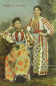 Images Dated 1st August 2015: Romanian Women - Traditional costume