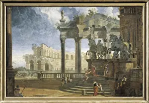 Rome: Entrance into the Campidoglio Palace with