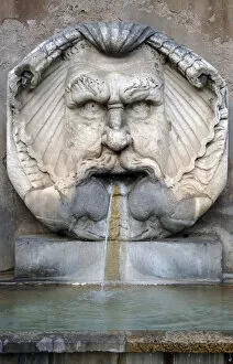 Images Dated 6th April 2009: Rome. Fountain of the mask, 1593, by Giacomo della Porta (c