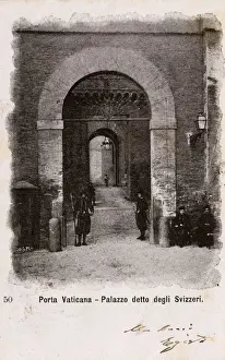 Guarding Prints: Rome, Italy - Vatican city, gate with Swiss guard