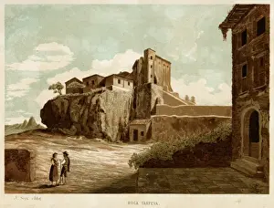 Roma Prints: Rome / Tarpeian Rock 1891