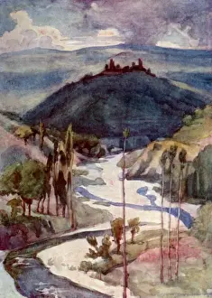 Arno Prints: Romena, Italy - viewed from the Fiumicello