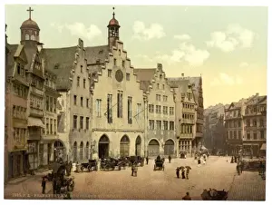 Romerberg with Romer, Frankfort on Main (i. e. Frankfurt am M