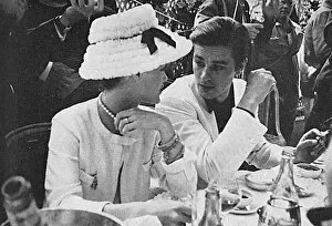 Images Dated 7th June 2016: Romy Schneider and Alain Delon at Cannes, 1962